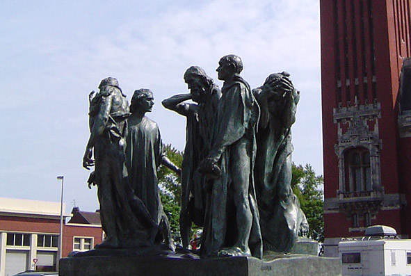 文件:Auguste Rodin-Burghers of Calais (photo).jpg